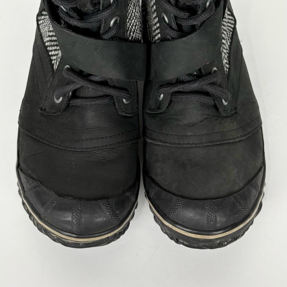 Sorel Womens Slimboot Herringbone Lace Up Waterproof Boots Black Leather Size 10 - Picture 9 of 10